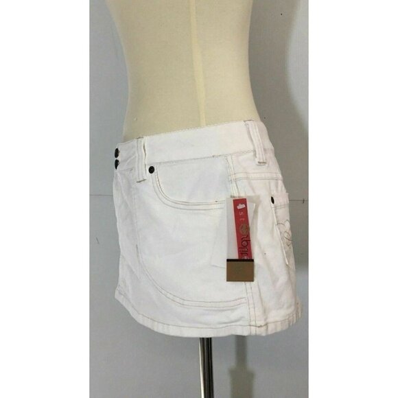 Split Clothing Juniors Corduroy White Mini Skirt - Picture 7 of 8